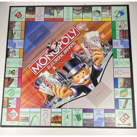 Parker Brothers MONOPOLY Electronic Banking Edition Board‎ Game 07 Board/Booklet - Picture 2 of 12
